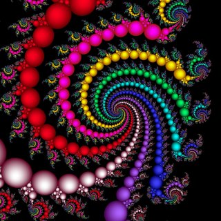 Psychedelic rainbow spiral
