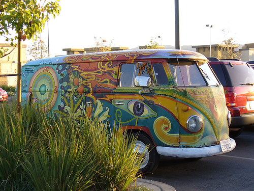 Psychedelic VW Van